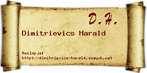 Dimitrievics Harald névjegykártya